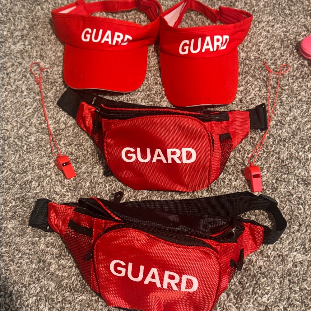 Lifeguard Visor and Fanny Pack Set